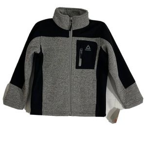 REEBOK Boy's CrossFit Full Zip Soft Shell Sweater Jacket Grey Heater Small (5/6)